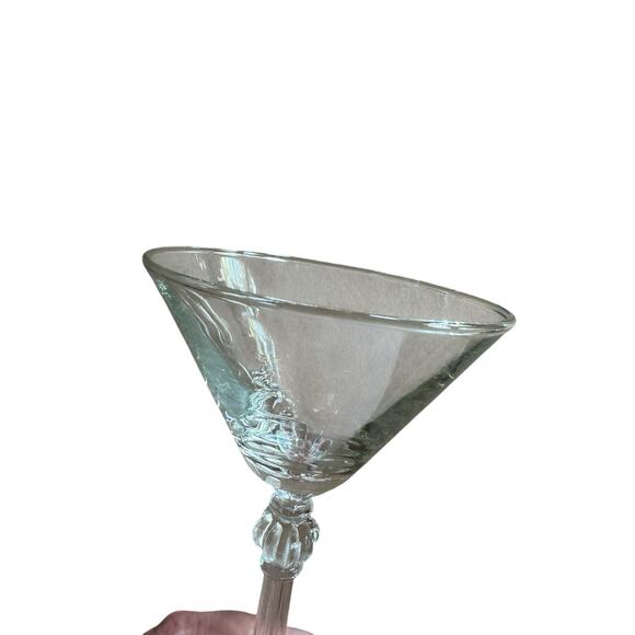 VTG Martini Glasses (2) 6" Dinner Party Bar Set Socializing Mancave Cocktails - Picture 7 of 10